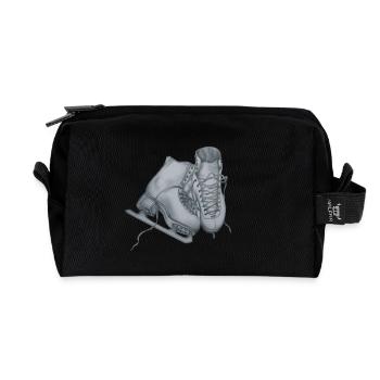 Figure skating skates - Recycled Toiletry Zip Bag - black - Front