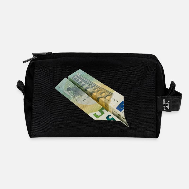 5-Euro-Schein - Recycelte Kulturtasche - Schwarz
