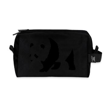 Panda For Love - Trousse de toilette en tissu recyclé - noir - Devant