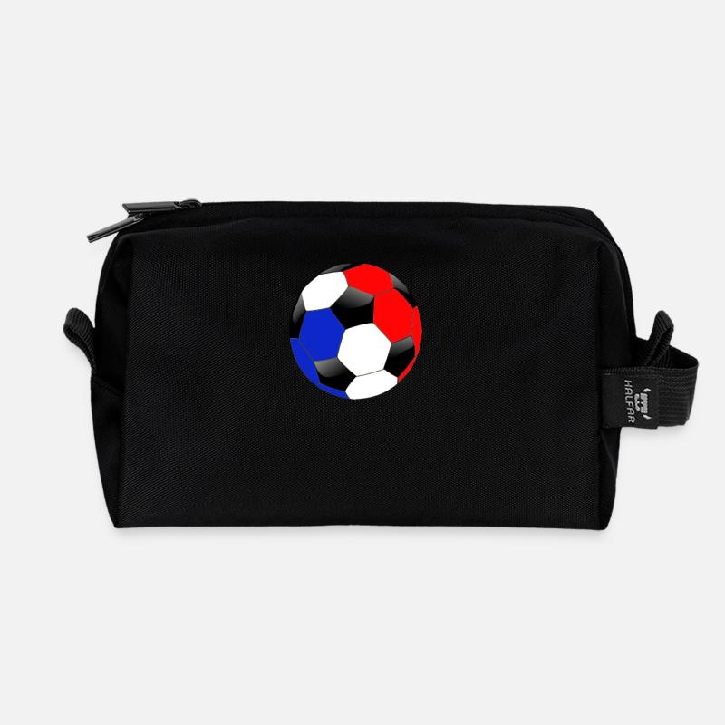 Soccer - Recycled Toiletry Zip Bag - black