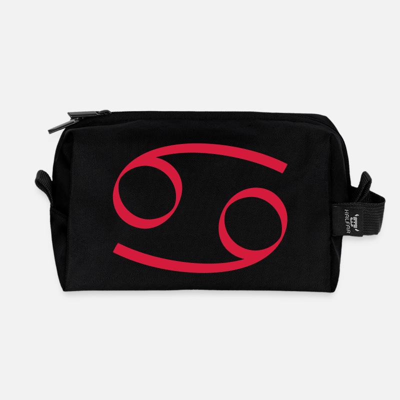 Sternzeichen Krebs - Recycelte Kulturtasche - Schwarz