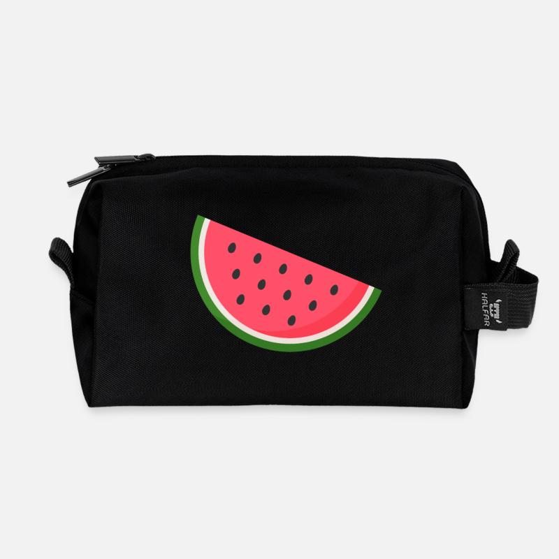 Melone - Recycelte Kulturtasche - Schwarz