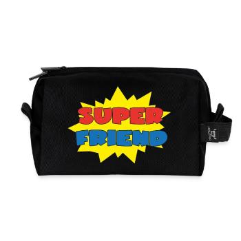 Super friend - Recycelte Kulturtasche - Schwarz - Vorne