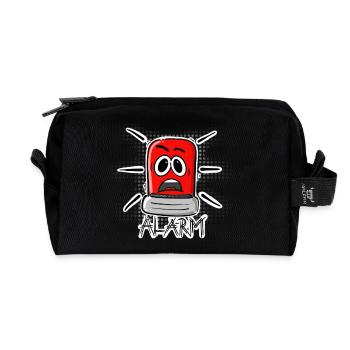 Alarm2 - Recycled Toiletry Zip Bag - black - Front