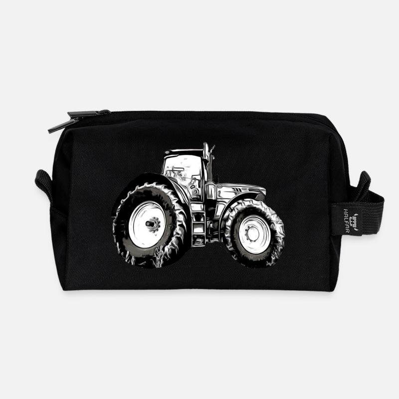 Traktor - Recycelte Kulturtasche - Schwarz