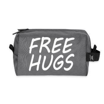 Free hugs - Recycled Toiletry Zip Bag - anthracite - Front