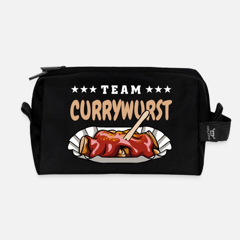 Team Currywurst - Fast Food Fan - Wurst Kult - Recycelte Kulturtasche - Schwarz