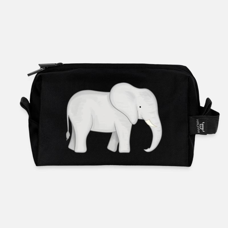 Elefant Baby - Recycelte Kulturtasche - Schwarz
