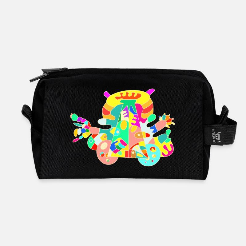 Free To Be Me - Recycelte Kulturtasche - Schwarz