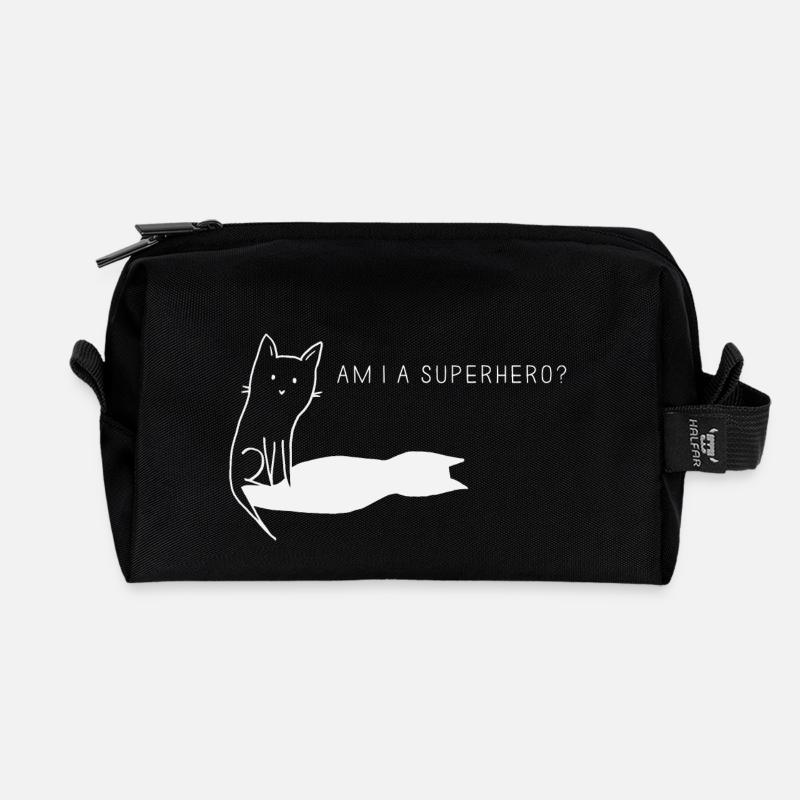 Superhero - Recycelte Kulturtasche - Schwarz