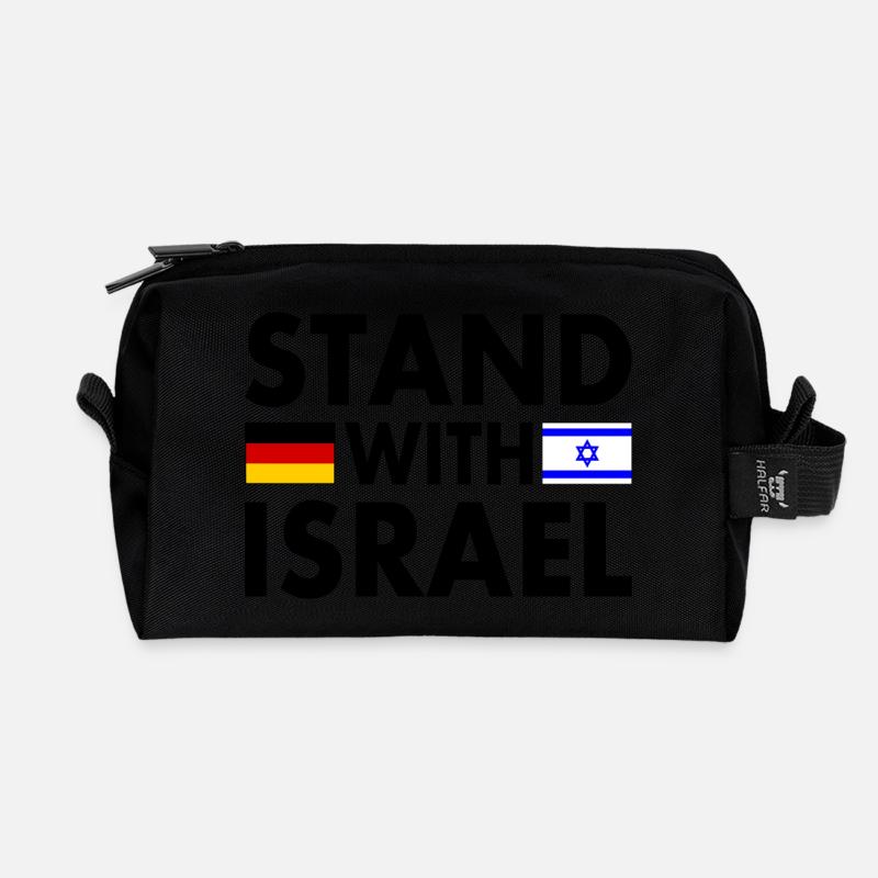 Stand with israel - Recycelte Kulturtasche - Schwarz