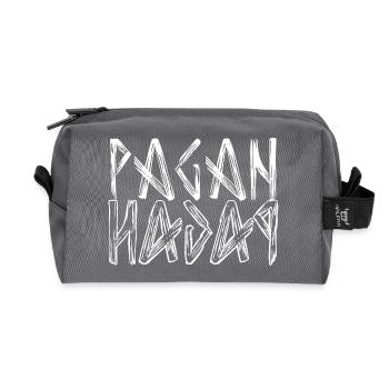 Pagan lettering logo - Recycled Toiletry Zip Bag - anthracite - Front