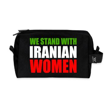 We stand with iranian women - Recycelte Kulturtasche - Schwarz - Vorne