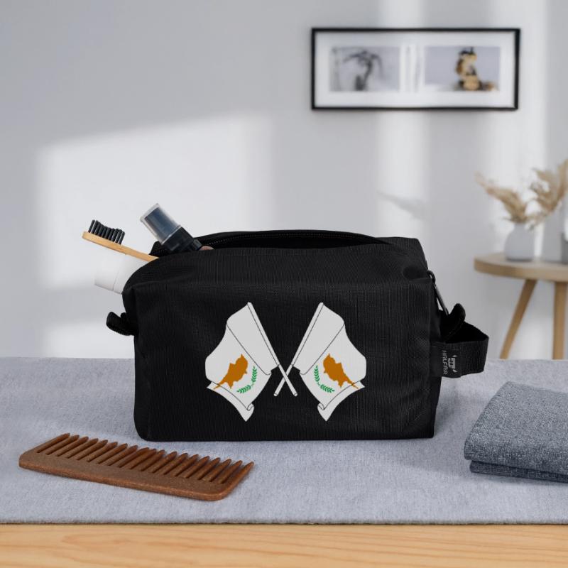 Two flags Cyprus Recycled Toiletry Zip Bag
