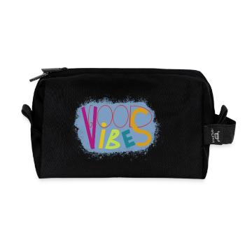 Vibrant Vibes Art Design - Trousse de toilette en tissu recyclé - noir - Devant