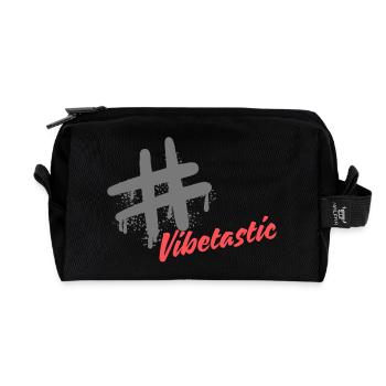 Vibetastic Hatch Tag Slogan - Recycelte Kulturtasche - Schwarz - Vorne