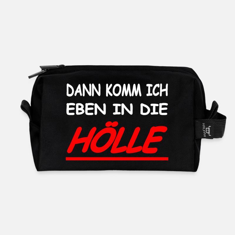 Hölle - Recycelte Kulturtasche - Schwarz