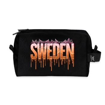 Halloween Happy Horror Monster Blood Spooky Scary - Recycled Toiletry Zip Bag - black - Front