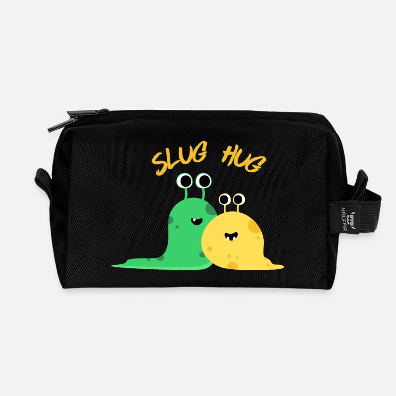 Slug Hug - Recycled Toiletry Zip Bag - black