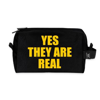 yes they are real - Recycelte Kulturtasche - Schwarz - Vorne