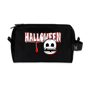 Halloween - Trousse de toilette en tissu recyclé - noir - Devant
