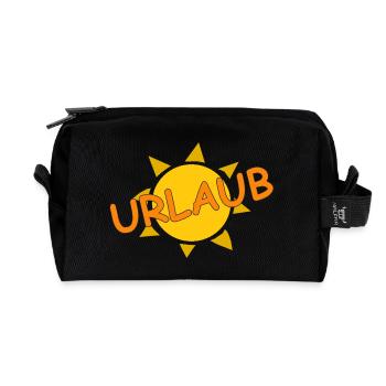 URLAUB - Recycelte Kulturtasche - Schwarz - Vorne