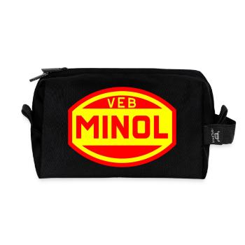 VEB Minol (Farben änderbar) - Recycelte Kulturtasche - Schwarz - Vorne