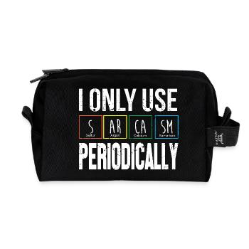 Periodic table - Recycled Toiletry Zip Bag - black - Front