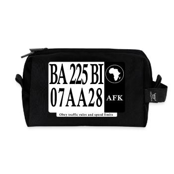 Plaque de sensibilisation Routière - Trousse de toilette en tissu recyclé - noir - Devant