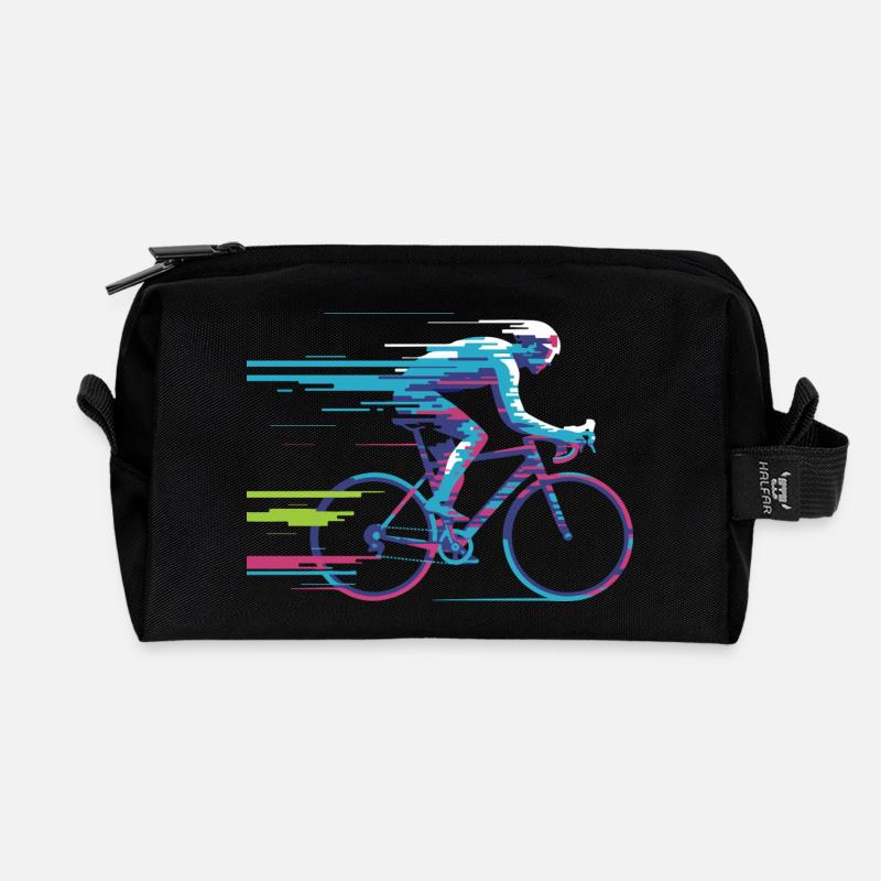 Evolve Your Ride – Glitch Cycling Concept - Recycelte Kulturtasche - Schwarz