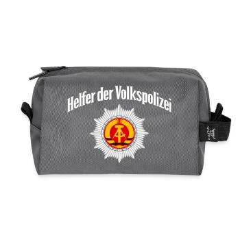 Helpers of the People's Police - Recycled Toiletry Zip Bag - anthracite - Front