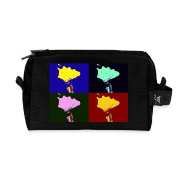 Shell Imagination - Recycled Toiletry Zip Bag - black - Front