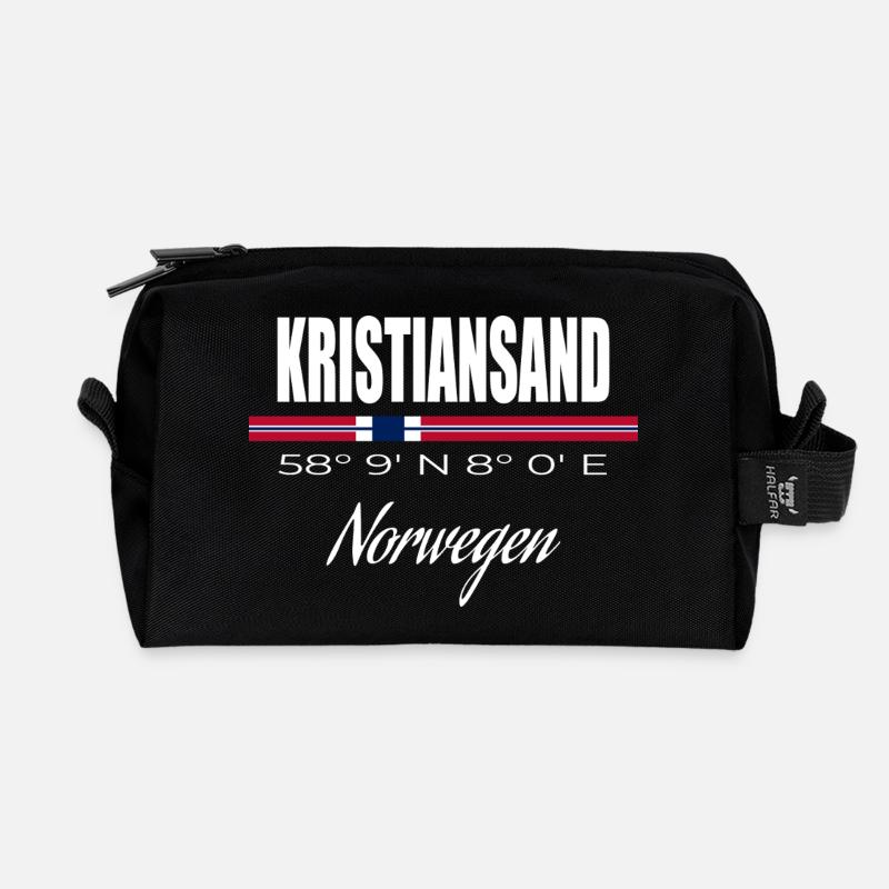 Kristiansand - Recycelte Kulturtasche - Schwarz
