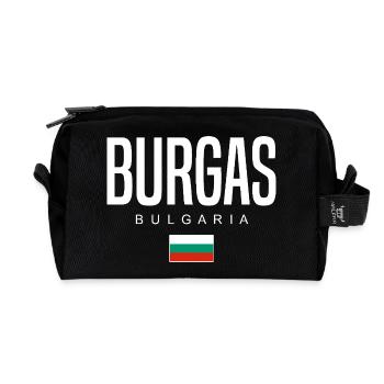 Burgas Bulgarien - Recycelte Kulturtasche - Schwarz - Vorne