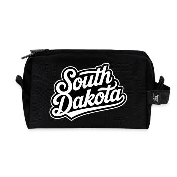 Dakota du Sud - Souvenir USA State Design - Trousse de toilette en tissu recyclé - noir - Devant