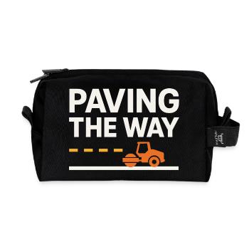 Road Construction Team Asphalt Concrete Team - Recycled Toiletry Zip Bag - black - Front