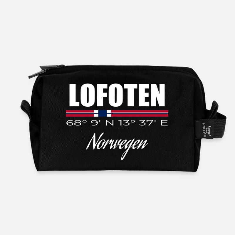 Lofoten - Recycelte Kulturtasche - Schwarz