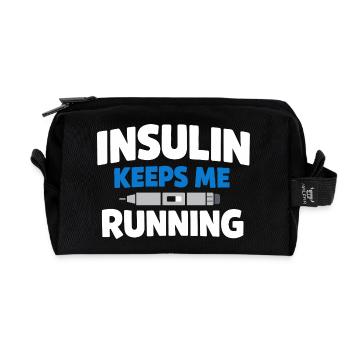 Blood Sugar Insulin Support Type One Pride - Recycled Toiletry Zip Bag - black - Front