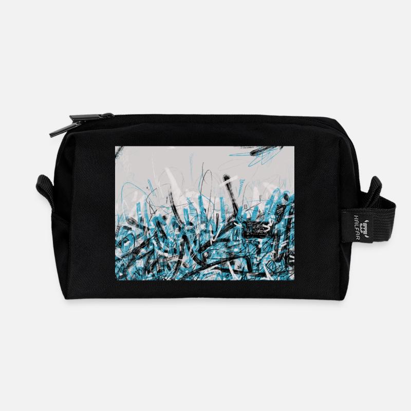 Tag ohne Namen - Recycelte Kulturtasche - Schwarz
