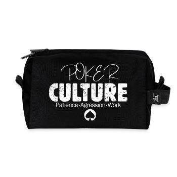 Pokerkultur – Denkweise für Pokerspieler - Recycelte Kulturtasche - Schwarz - Vorne