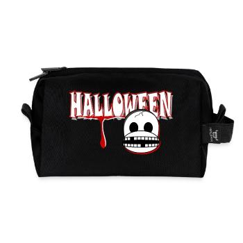 Halloween - Trousse de toilette en tissu recyclé - noir - Devant