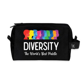 LGBT-Pride-Monat – Vielfalt. Die beste Palette - Recycelte Kulturtasche - Schwarz - Vorne