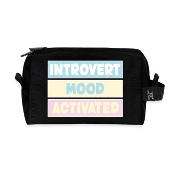 introvertiert - Recycelte Kulturtasche - Schwarz - Vorne