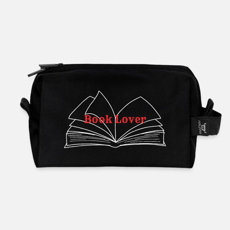 Book_lover - Recycelte Kulturtasche - Schwarz