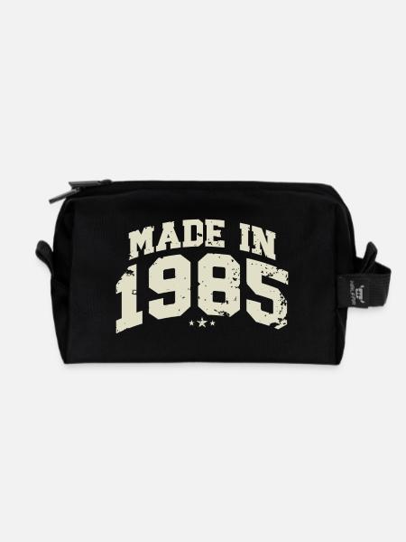 1985 Jahrgang geboren Legenden Geburtstag Geschenk - Recycelte Kulturtasche - Schwarz