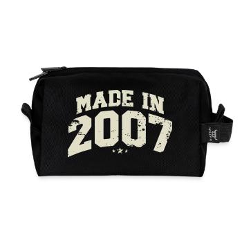2007 Jahrgang geboren Legenden Geburtstag Geschenk - Recycelte Kulturtasche - Schwarz - Vorne