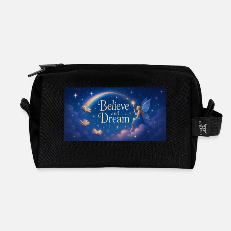 B and D - Trousse de toilette en tissu recyclé - noir