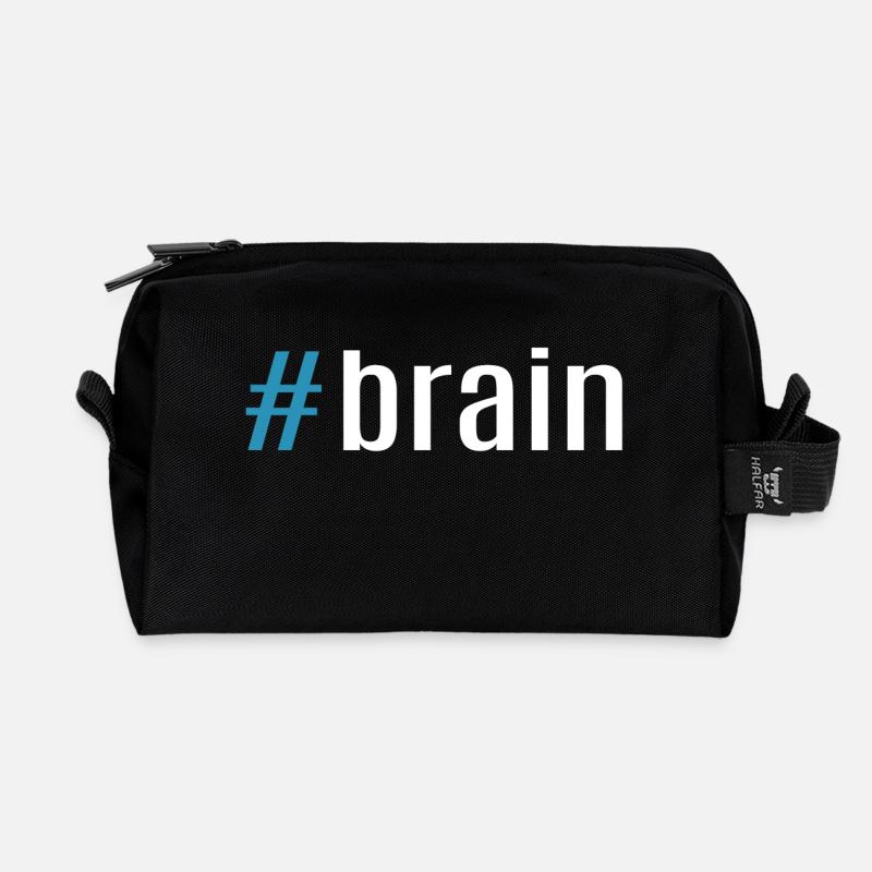 Brain - Recycelte Kulturtasche - Schwarz