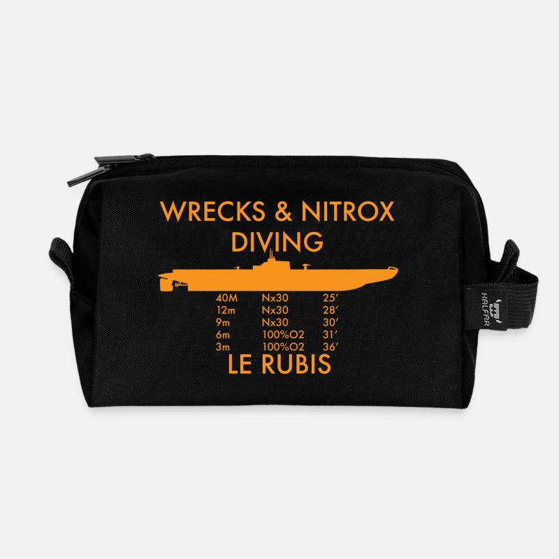 rubis_nx_orange - Recycled Toiletry Zip Bag - black