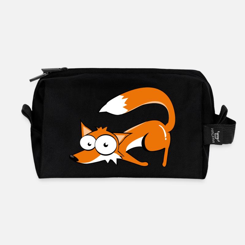 Fuchs - Recycelte Kulturtasche - Schwarz